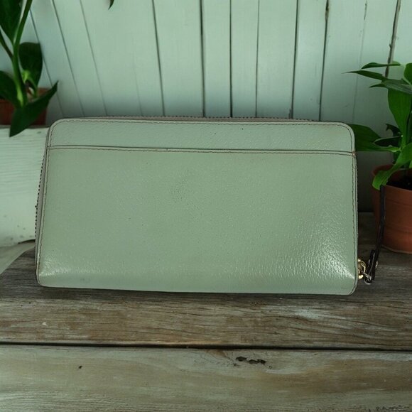 Kate Spade Wellesley Neda Wallet Large Zip Mint Mojito Green Leather WLRU-1153 - Picture 4 of 15